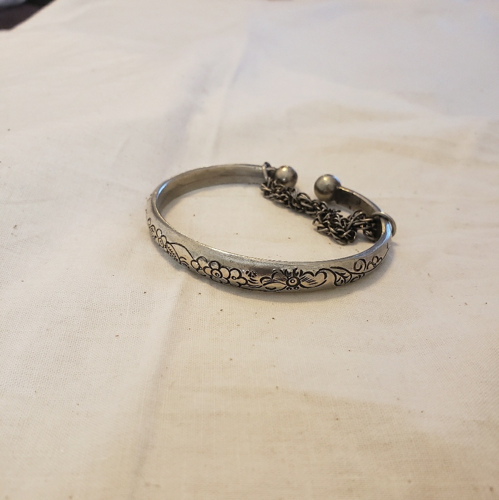 Antique style Tibetan silver bracelet